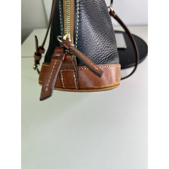 Dooney & Bourke Leather Satchel Bag All Weather Crossbody Bag Black - Picture 7 of 12